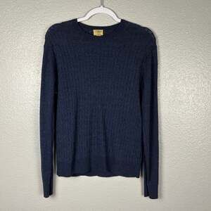 Tre Vero Three Truths Men’s Size M Blue Wool Cotton Blend Long Sleeve Sweater